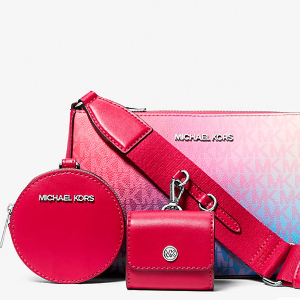 MICHAEL KORS Jet Set Sm Ombré Signature Logo Crossbody Case Apple Airpods Pro®